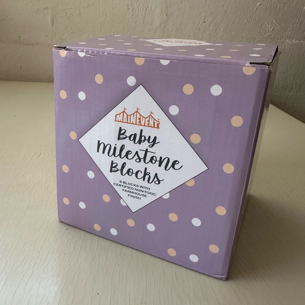 Mainevent Baby Milestone Blocks USA Certified Safe - Picture 2 of 8